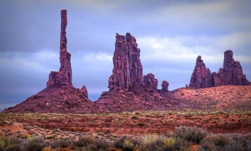 The Totems in Monument Valley, Arizona